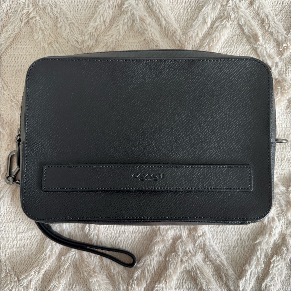 Coach Black Leather Large Wristlet